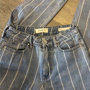 PacSun High Rise Blue and White Striped Jeans